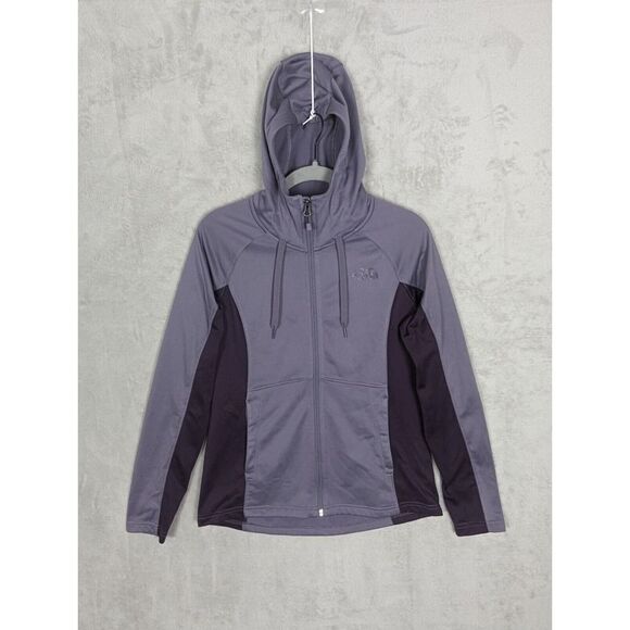 The North Face Full Zip Hoodie Jacket Purple Color Block Womens Size‎ Medium - Picture 1 of 7